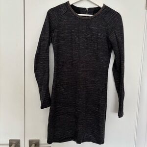Scotch & Soda Dark Grey Size 6 Long Sleeve Dress with Silver Bead Detailing